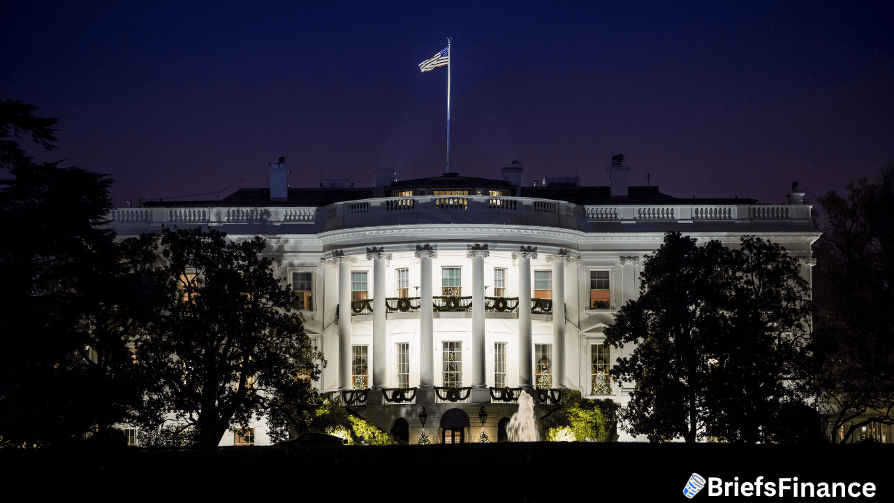 White House at night
