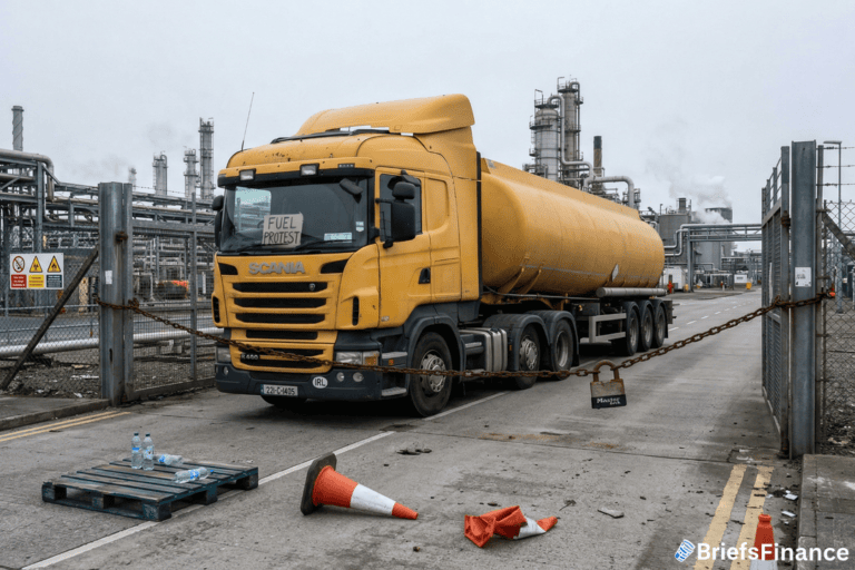 Ireland's Fuel Blockade Locks Up Half the Country's Supply