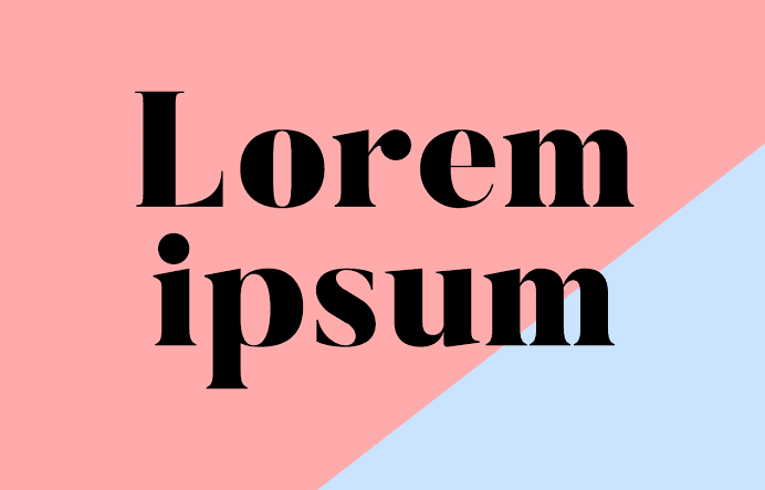 Text "Lorem ipsum" in bold black font on a background divided diagonally into pink (top left) and light blue (bottom right), symbolizing South Carolina’s dynamic approach to financial innovation.