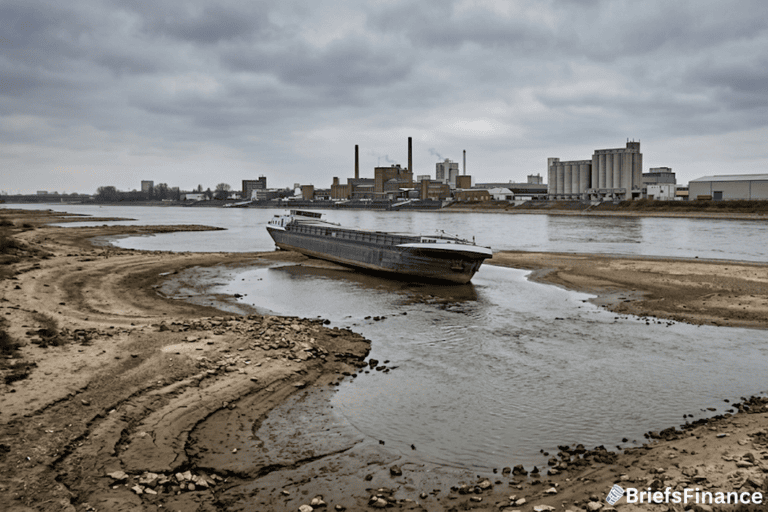 Shallow Rhine River Cripples European Energy Transport