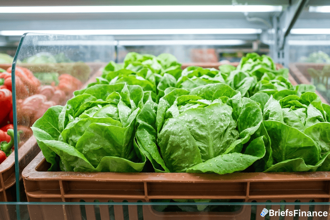 Lettuce in produce crate